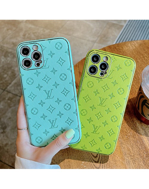 LV ブランド ルイヴィトン iPhone 13 pro/13 pro max/13 miniケース インスタ コードゥロイ柄 モノグラム ジャケット型  青緑色 全面保護 アイフォン13/12/11/x/xs/xr/8/7カバー メンズ レディース