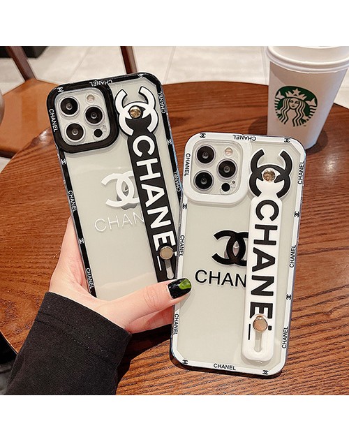 CHANEL/シャネル ブランド iPhone 13 pro/13 pro max/13 miniケース インスタ ハンドバンド付 クリアケース モノグラム ジャケット型 全面保護 アイフォン13/12/11/x/xs/xr/8/7カバー シリコン メンズ レディース