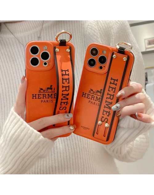 Hermes/エルメス ブランド iphone14/14 pro/14 pro maxケース 経典 馬車柄 ハンドバンド付 リング付き ジャケット型 モノグラム スタンド機能 アイフォン14/13/12/11カバー ペアお揃い ファッション 高級 人気 メンズ レディース