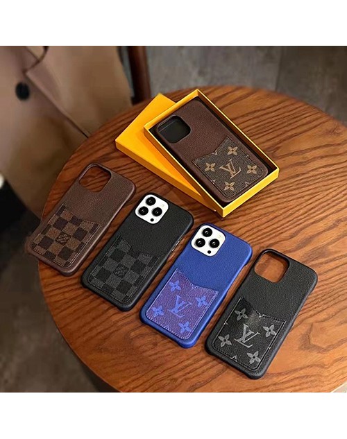 lv ルイヴィトンiphone14/14Pro/14plus/14Pro maxケース leather ダミエ アイフォン14/14プロ/14プラス/14プロ マックスcase ハイブランド バンパー LVアイフォン13/13プロ/13プロ マックスカバー カード入り 大人コーデ