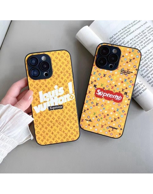 LV SUPREME コラボ ブランド iphone 14/14 pro/14 pro maxケース かわいい モノグラム 個性 ルイヴィトン シュプリーム カラー アイフォン14/13/12/11カバー コピー メンズ レディーズ 