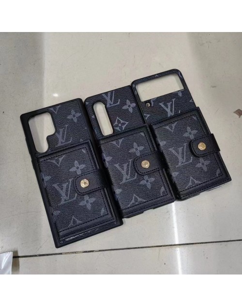 LV ルイヴィトン ブランド Galaxy S23/S23+/S23 Plus/S23 Ultra/Z Flip4/Z Fold 4ケース ジャケット型 財布 カード収納 レザー 小銭入れ モノグラム スマホケース ジャケット型 ギャラクシーZ FLIP4/3/Z FOLD 4/3/S23/S22/S21/S20カバー ファッション メンズ レディース