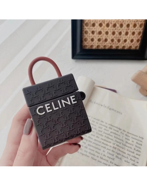 CELINE ブランド AirPods 3/2/1/Proケース セリーヌ バッグ風 紛失防止 第1/2/3世代 エアーポッズ1/2/3/プロカバー シリコン 収納便利 保護 メンズ レディース