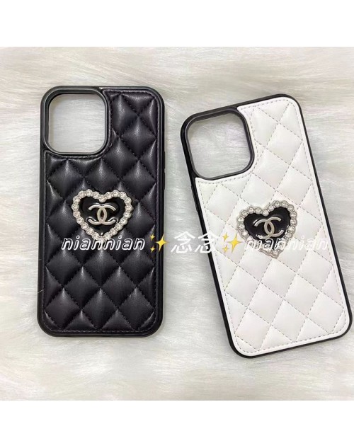 CHANEL シャネル ブランド Iphone 14 Pro/14Pro Max/14ケース かわいい ステッチ ハード柄 レザー きらきら ジャケット型 TPU 安い アイフォン14/13/12/11/x/xs/xr/8+/7+カバー セレブ愛用 黒白色 レディース