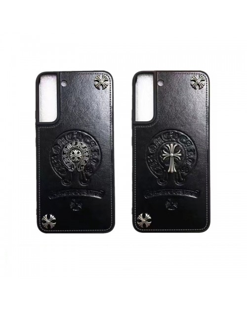 CHROME HEARTS クロムハーツ ブランド Galaxy S23/S23+/S23 Plus/s23 Ultra/S22/S21/S20ケース 個性 モノグラム レザー ジャケット型 芸能人愛用 ギャラクシーs23/s23プラス/s23ウルトラ/s22/s21/s20/s10/note20/note10カバー コピー メンズ レディーズ