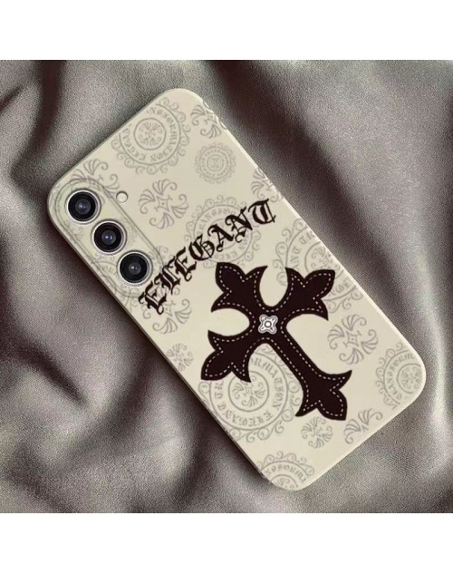 Chrome Hearts クロムハーツ 男女兼用 人気 ブランドGalaxy s24 ultraケース手帳型シンプル galaxy a54 a53 5gケース ジャケットペアお揃い アイフォン15プロマックス 14 plusケース 女性向け iphone 15 pro maxケース