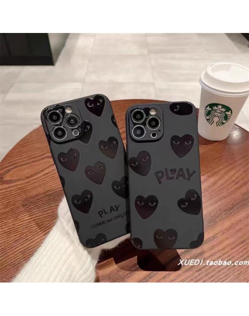 CDG コム.デ.ギャルソン ブランド galaxy s23/s23 plus/s23 ultra/s22/s22 plus/s22 ultra/s21/note20ケース モノグラム 黒心色 iphone 14Pro max/14Pro/14plus/14/13/12/11カバー ジャケット型   COMME des GARCONSスマホケース 大人気 メンズ レディース