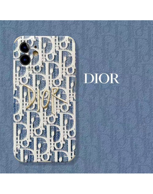 Dior/ディオール ブランド iphone13/13 pro/13 pro maxケース 個性潮 刺繍 アイフォン13/12/11/xr/xs/x/8/7カバー ジャケット型 ペアお揃い 高級 モノグラム ファッション 大人気 メンズ レディース