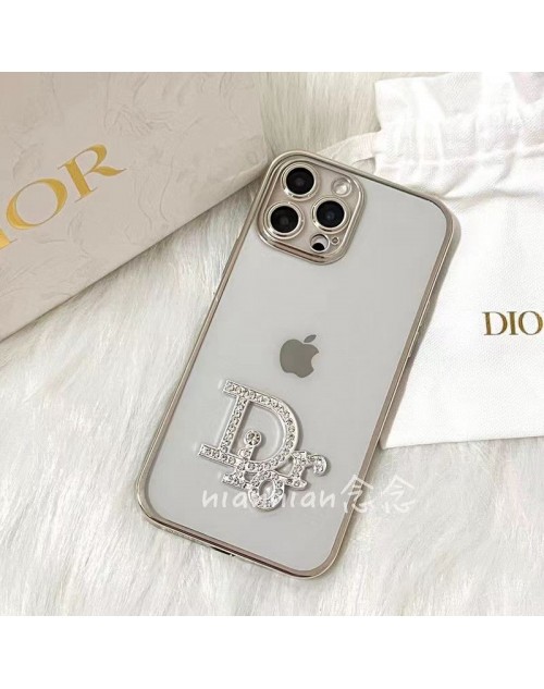 Dior ディオール ブランド iphone 14/14 pro/14 pro max/14 plusケース 経典 クリアケース 純色 モノグラム きらきら 潮流  韓国風 アイフォン14/13/12/11/x/xs/xr/8/7カバー ファッション メンズ レディーズ