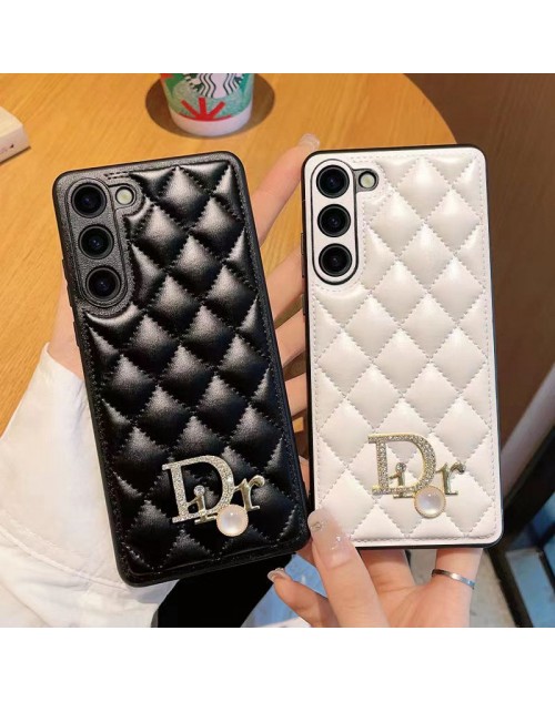 DIOR ディオール ブランド Galaxy S23/S23 Plus/S23 Ultraケース モノグラム レザー キラキラ ジャケット型 ギャラクシーs23カバー コピー huawei 芸能人愛用 メンズ レディーズ