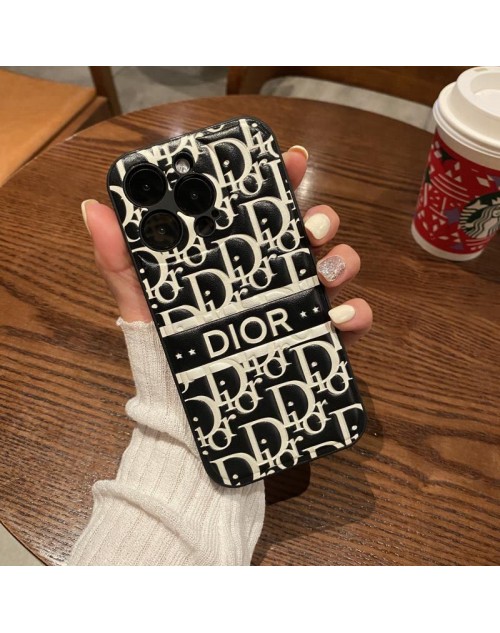 Dior ディオール女性向け iphone 15 proケースアイフォン15 14プラス  13 mini 12 xr xs maxケース ファッション経典 メンズ個性潮 iphone 15 plus 14ケース ファッション