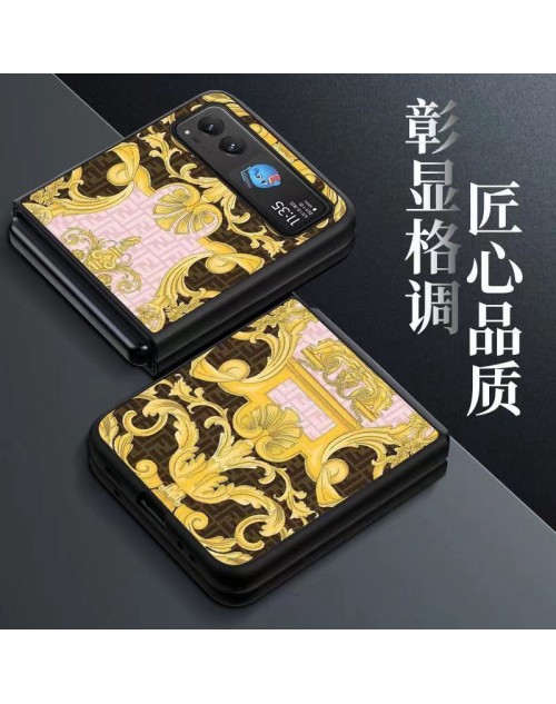 Fendi フェンデイ折畳み式 Galaxy Z Flip 5 4 3 2ケース かわいいGalaxy Z Fold 5 4 3 2 激安 スタイル 男女兼用 人気 ブランド ギャラクシーZフォールド5ケース 手帳型 ストラップ付きブランド galaxy z fold 5 4ケース 韓国風