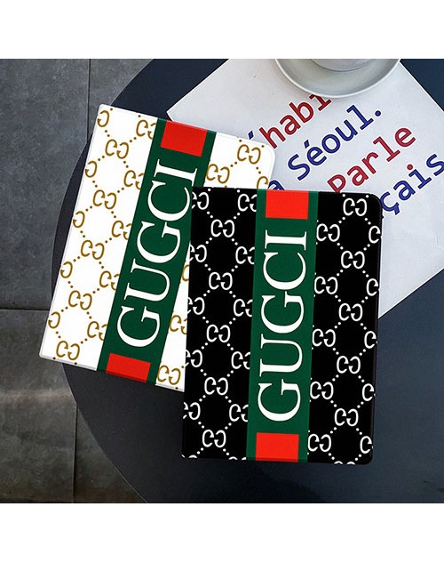 GUCCI グッチ ハイブランド iPad mini6/9ケース pro 2021 ハイブリッド モノグラム ケース スリム 軽量 黄変しにくい 保護 ハード背面対応 ソフトフレーム 高級ファッション