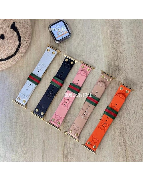 GUCCI グッチ ブランド アップル ウォッチ8/7/6/5/4/SE2/ULTRAバンド モノグラム柄 レザー GG 腕時計 Apple Watch 7/6/5/4/se/3/2/1ベルト ストラップ 大人気 高級 メンズ レディース