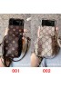 Gucci グッチ LV ルイヴィトン ハイブランド Galaxy z flip 4 5Gスマホケース モノグラム レザー 折畳み式 ストラップ付き バング型 収納可能 ブランド ギャラクシーZ Flip4/3カバー 携帯 防水 レディース