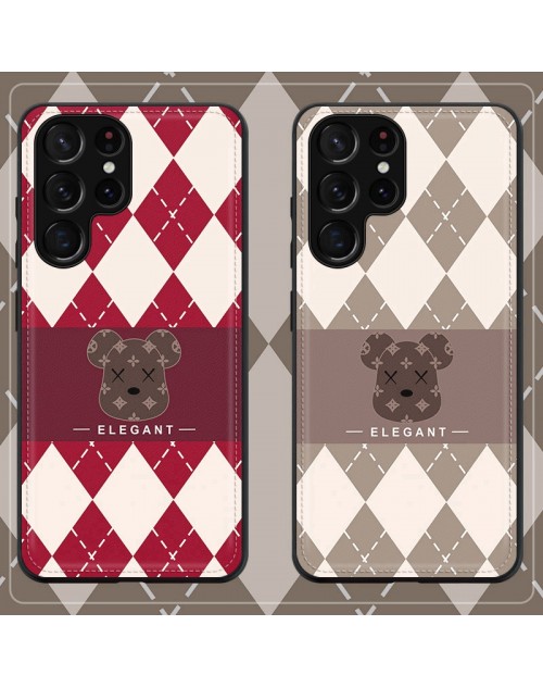 Kaws カウズ IPHONE 14/14pro max/14 plusケース GalaxyS22/S22+/S22 Ultra携帯ケース 熊 格子縞 ギャラクシーS22/S22+/S22 Ultraスマホケース シリコン 菱形 ギャラクシーS21 Ultra/S21+/S21カバー ラインアート オシャレ 大歓迎され