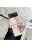 ハイブランドKaws ギャラクシーZflip4 5Gスマホケース ペア揃い 折畳み式 サムスンZflip3カバーカウズ かわいい 熊 Galaxy Zflip3/2携帯ケースカウズブランド 花柄 シリコン