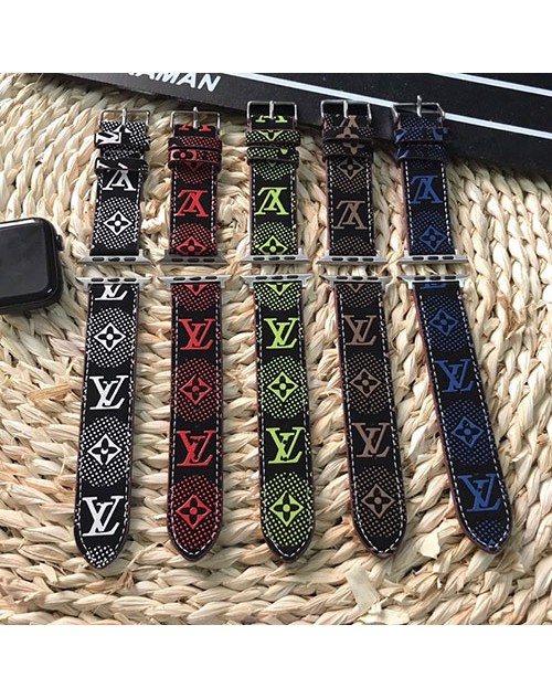 LV ルイヴィトン アップル ウォッチ8/SE2/Ultraバンド モノグラム 定番花柄 レザー製  安い Apple Watch 8/7/SE2/6/5/4/SE3/2/1腕時計ベルト 上質ストラップ  メンズ レデイース