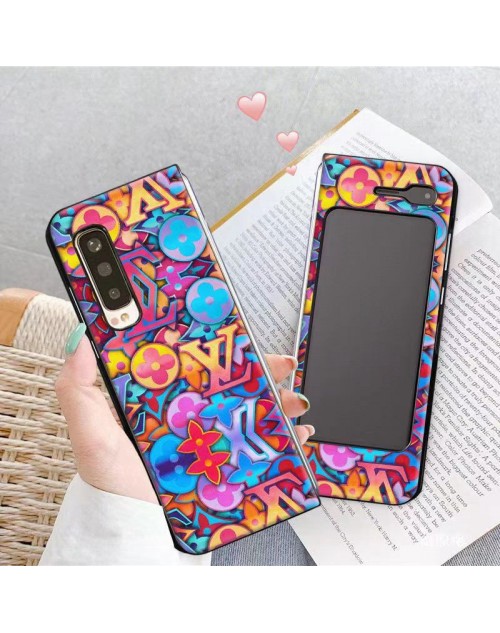 LV ルイヴィトン ハイブランド Galaxy Z Fold 4 5Gスマホケース 個性 折畳み式 モノグラム 彩色 ギャラクシーz fold4/fold3/fold2/foldカバー ファッション メンズ レディース