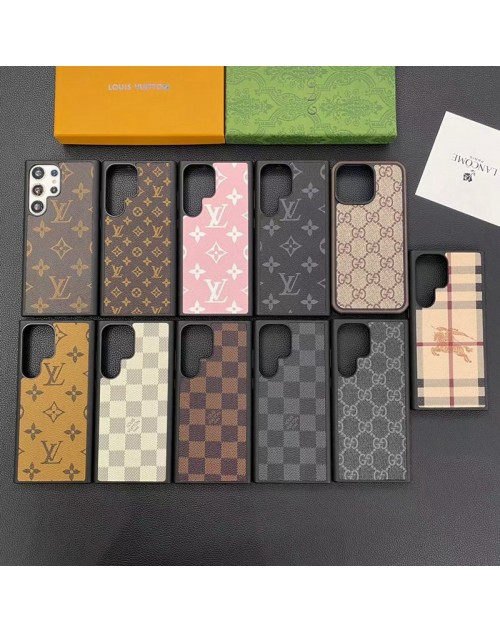 Burberry バーバリー Gucci グッチ Lv ルイヴィトン ins風 ギャラクシーS24プラス スマホケース 可愛い人気Galaxy A54 A53 5Gケース 高級ブランド iphone15 14 13 pro maxケース かわいい女性向け iphone 15 pro maxケース