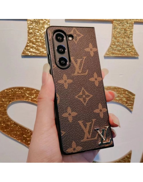 LV  ルイヴィトン 折畳み式 Galaxy Z Fold 5 4 3 2ケース かわいい女性向け ギャラクシーZフォールド5 4ケース 折りたたみ ガラス型 モノグラム 個性 バッグ型