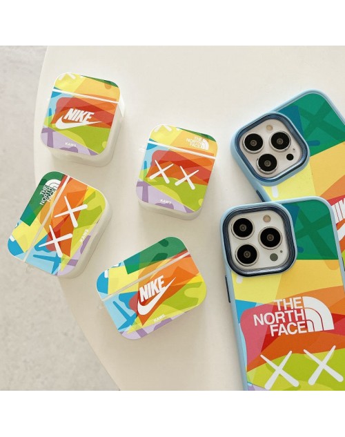 ハイブランドNike Air Pods1/2/3ケース 運動 極彩色 エアーポッズプロケースKaws クルー エアーポッズ 3/2/1ケース コラボ シリコン Air Pods Proケースthe north face 防水