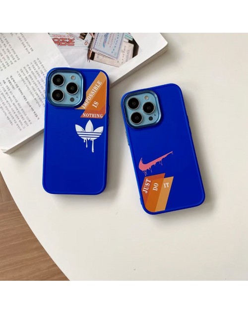 ナイキiphone14/14Pro max/14Pro/13ケース クライン・ブルー アイフォンse第三世代携帯スマホケースAdidasブランド 衝撃吸収 アート Nikeアイフォン13プロ マックス/13プロ/13カバー ファッション