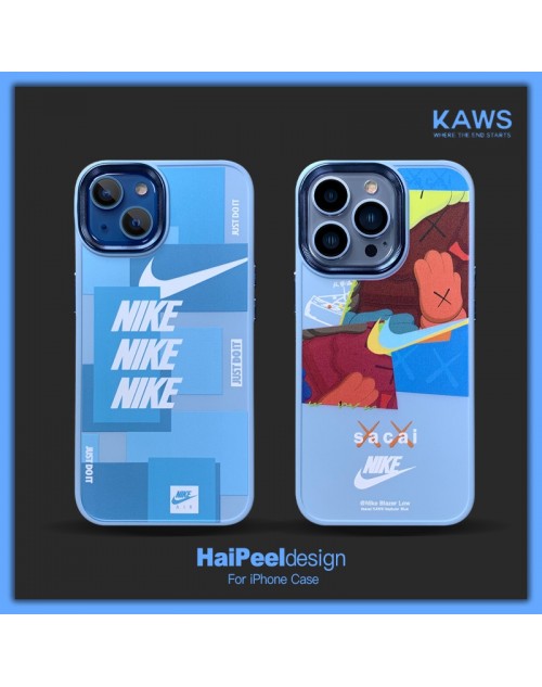 Nike ブランド iphone14/13Pro max/13Pro/13ケース シリコン 耐衝撃 iphoneアイフォンSE3スマホケース Kaws ハイブランド カウズ 極彩色 ナイキ アイフォン14プロ マックス/14プロ/13/12/11/x/xs/xr/8/7カバー 個性