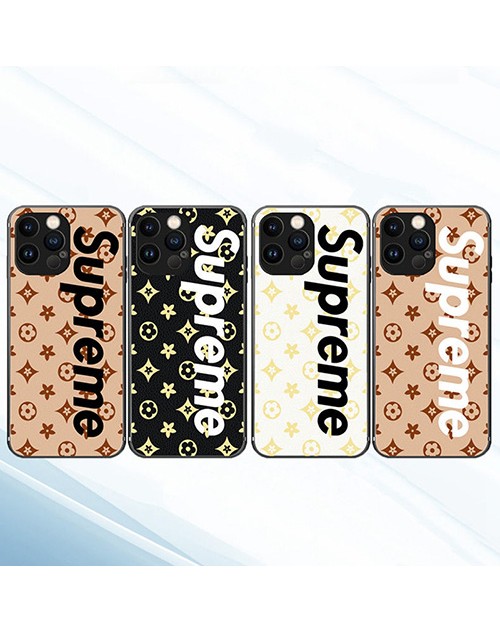 シュプリーム ルイヴィトン コンボ ブランド iphone 13 pro/13 pro max/13 miniケース 経典 個性 モノグラム supreme チェーン付き lv アイフォン13/12/11/x/xr/xs/se2/8/7カバー ジャケット型 潮流 韓国風 メンズ レディーズ