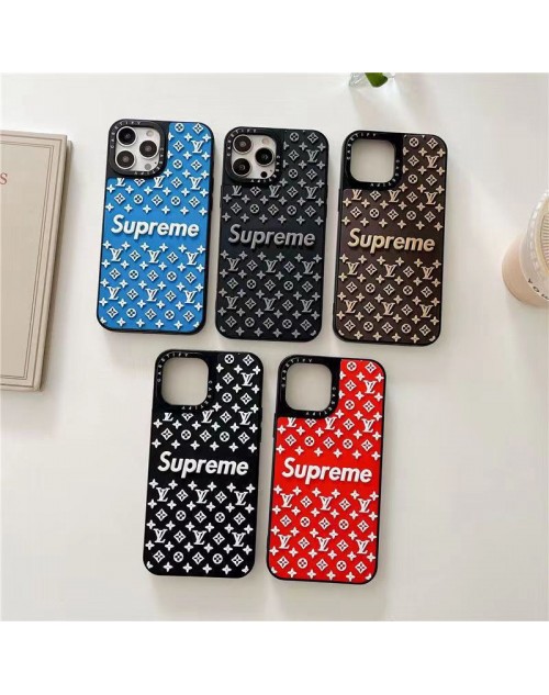 Lv ルイヴィトン Supreme シュプリームブランド iphone15 14 13 pro maxケース かわいい個性潮 iphone 15 plus 14ケース ファッションメンズ アイフォン15ウルトラ スマホケース 安い