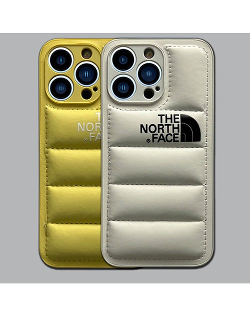 THE NORTH FACE ブランド iphone 14/14 pro/14 pro maxケース オシャレ ダウンジャケット型 レザー風 ザノースフェイス 芸能人愛用 アイフォン14/13/12/11/x/xs/xr/8/7カバー ファッション メンス レデイース