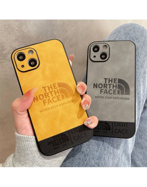 THE NORTH FACE ザ・ノース・フェイス ブランド iphone 14/14 pro/14 pro max/14 plusケース モノグラム レザー風 セレブ愛用 ジャケット型 アイフォン14/13/12/11/X/XS/XRカバー ファッション メンス レデイース