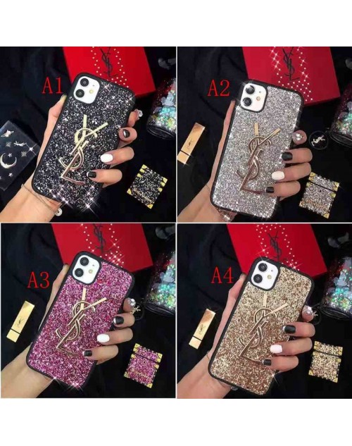 YSL ブランド iphone 15/14/13/13 pro/13 pro/13 pro max/13 miniケース オシャレ イブ.サンローラン キラキラ アイフォン15/14/13/12/11/x/xr/xs/8/7ケース オシャレ 女性向け ファッション メンズ レディース