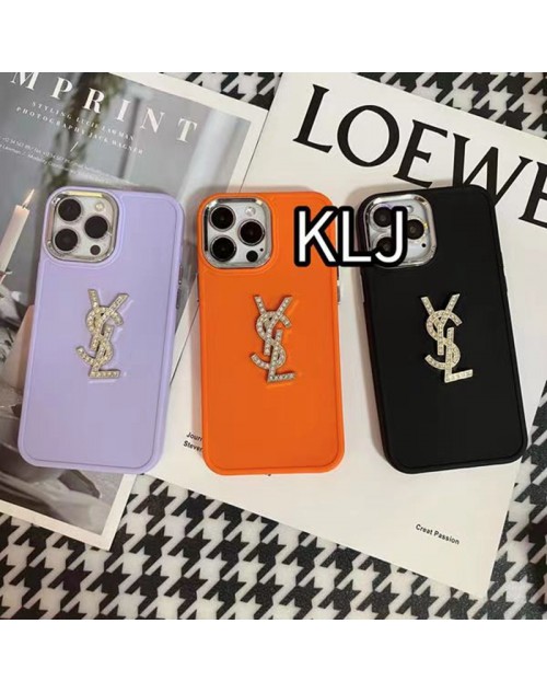 YVES SAINT LAURENT イブ.サンローラン ブランド iphone14Pro max/14Pro/14ケース YSL キラキラ モノグラム ジャケット型 アイフォン14プロ マックス/14プロ/14/13/12/11スマホケース 人気 高級カバー メンズ レディーズ