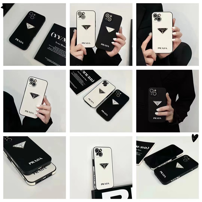 Prada/プラダ ハイブランド iphone14/14 pro/14pro max/14 plusケース かわいい モノグラム キラキラ