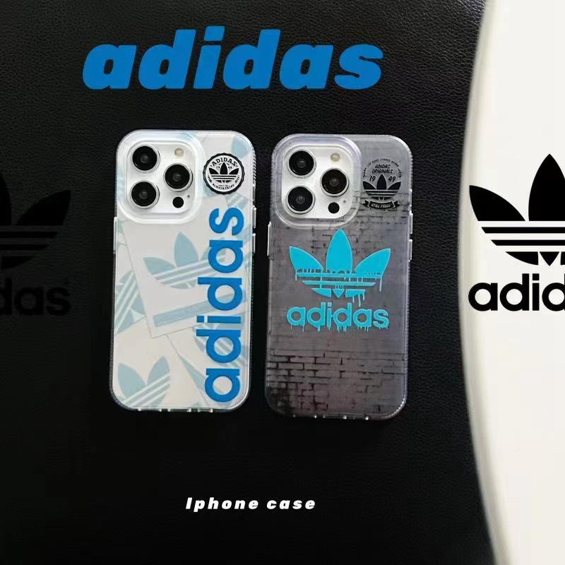 アディダス ADIDAS ブランド モノグラム アイフォン14プロマックス/13/12/11カバー モノグラム ジャケット型 キャンバス