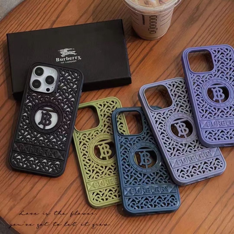 Burberry/バーバリー ブランド iphone14 pro/14/14 pro maxケース モノグラム 中空彫刻 ジャケット型 シリコン製