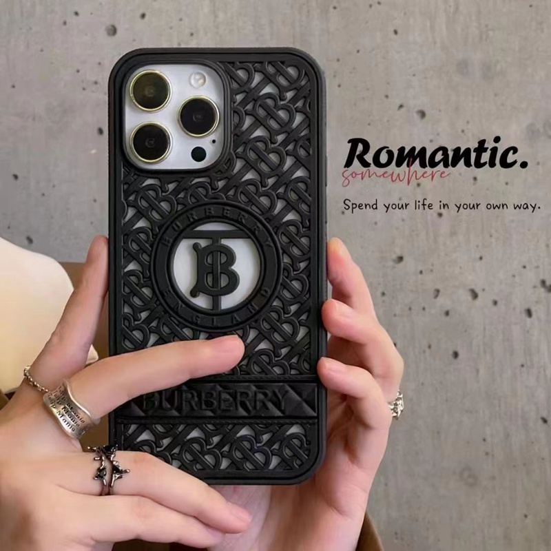 バーバリーiphone14 pro max plusケースburberryブランド個性TPU彫刻ジャケット型アイフォン14カバーセレブ男女