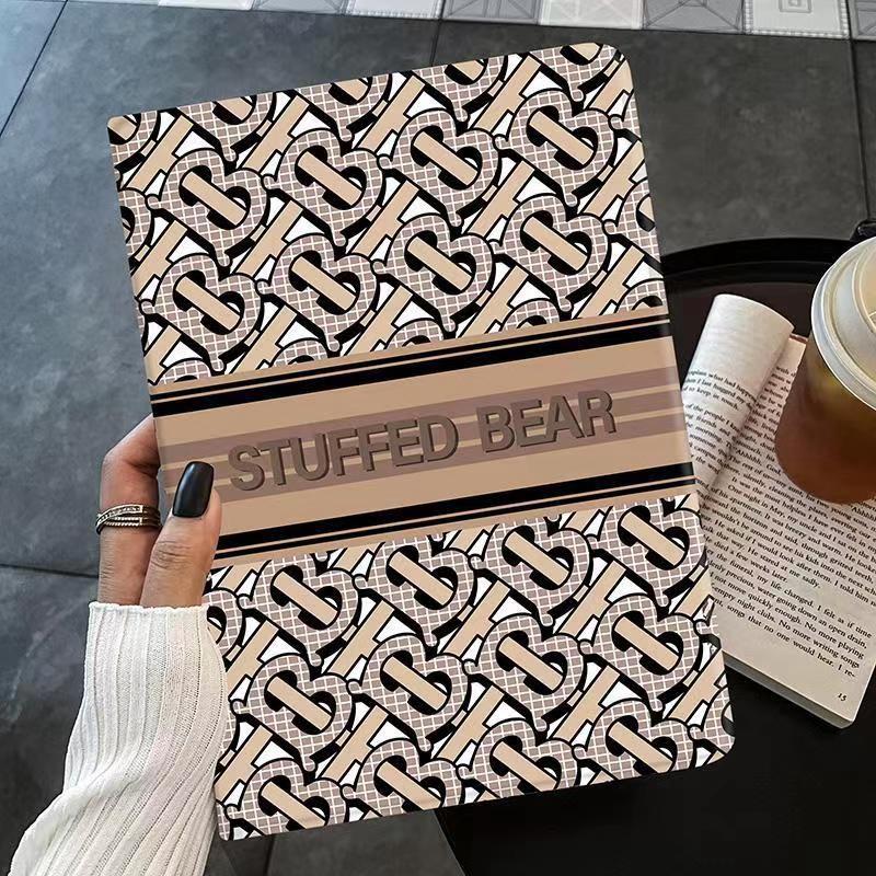 バーバリーipad10/pro2022ケースburberry可愛い モノグラム手帳型スタンド芸能人愛用 第10世代ブランド アイパッド10