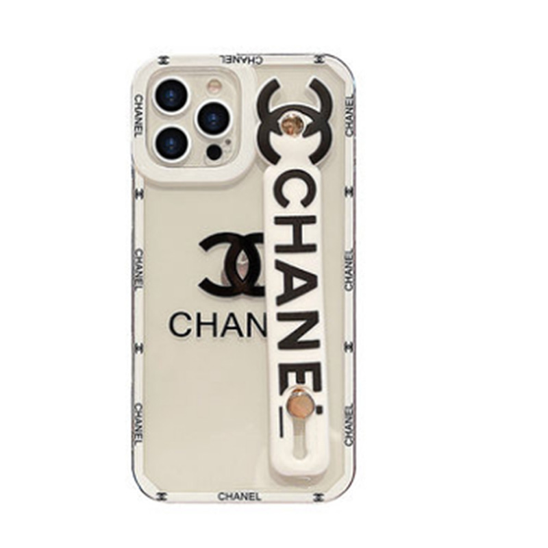 CHANEL ハンド ストランプ クリア モノグラム ジャケット アイフォン13カバー シリコン