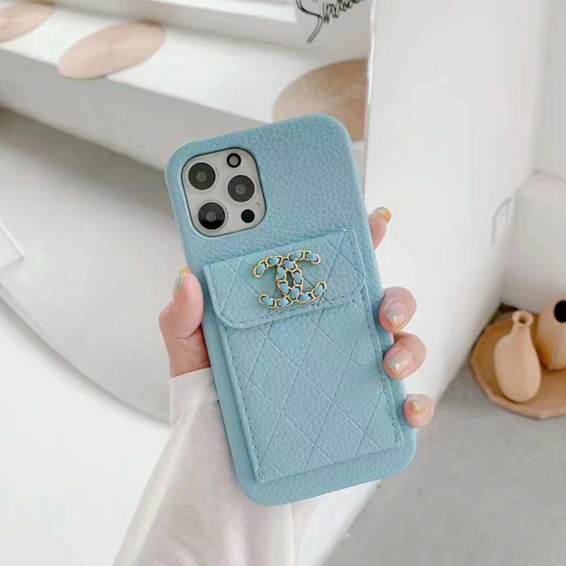 Chanel お洒落カード革モノグラム ジャケット型バッグ アイフォン13カバー