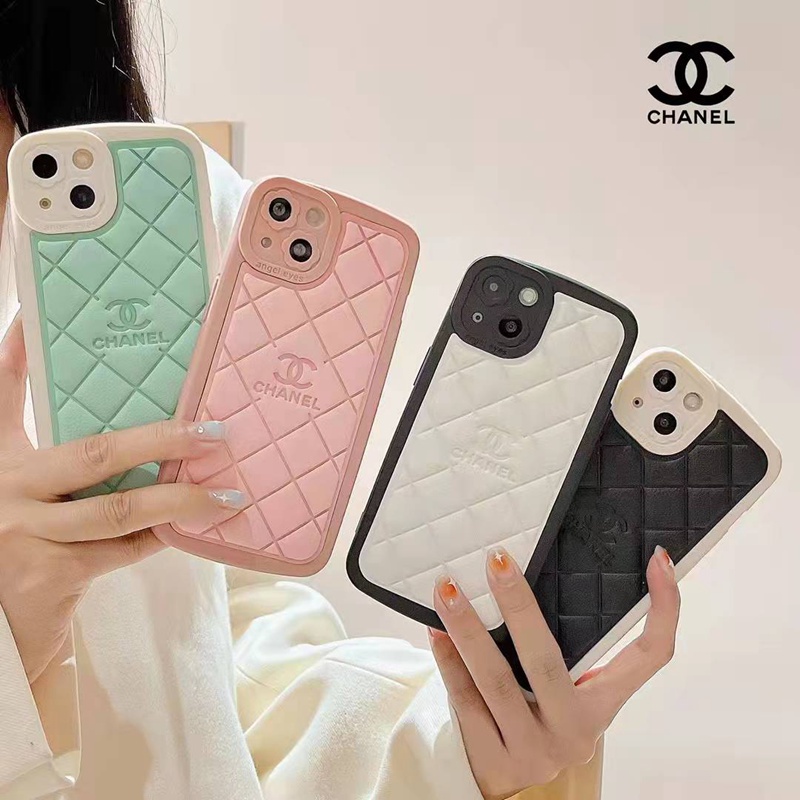 Chanel シャネル ブランド アイフォン13プロ/13ミニカバー 安い贅沢 革 TPU ジャケット 菱形 芸能人愛用 男女通用
