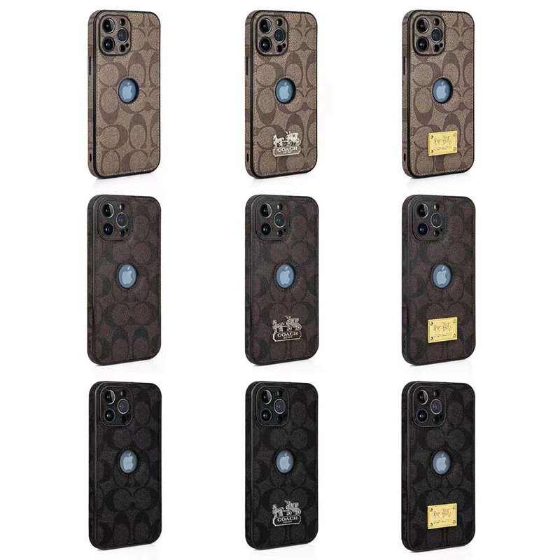 Coach コーチ ブランド iphone 14 pro/14/14 pro maxケース かわいい 馬車柄 ジャケット型 モノグラム 中空