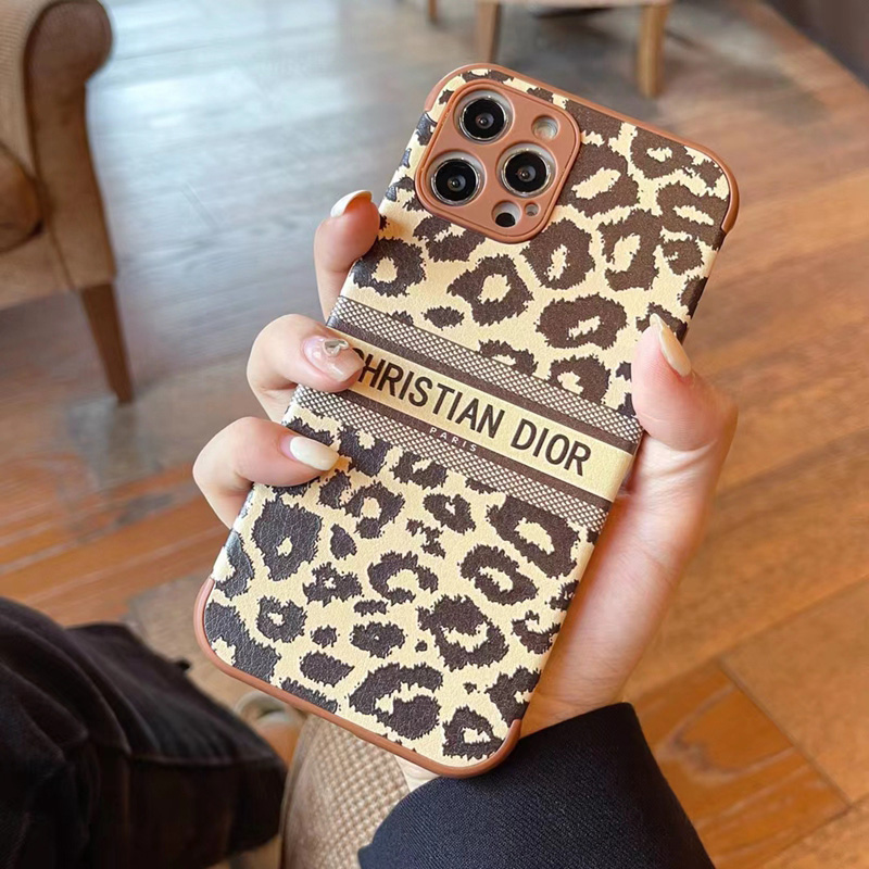 Dior ディオール ブランド アイフォン13/13pro max/13miniカバー 可愛いヒ ョウ 個性 モノグラム ジャケット型 耐衝撃 女性
