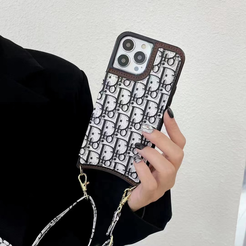 iphoneSE3スマホケースDior カード入り