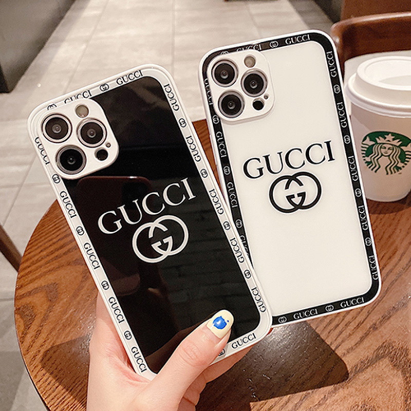 GUCCI ブランド iPhone 13 mini/13 pro/13 pro maxケース 鏡面ガラス型 韓国風 ジャケット型