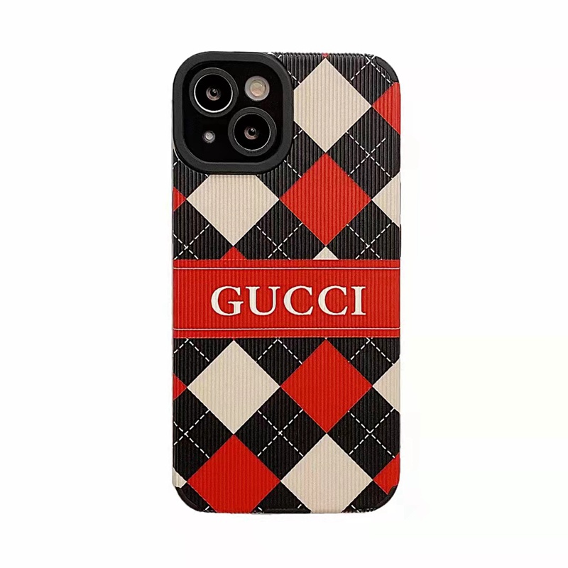 Gucci グッチ ブランド アイフォン13/13pro max/13miniカバー 可愛い モノグラム 彩色 市松 ジャケット 男女