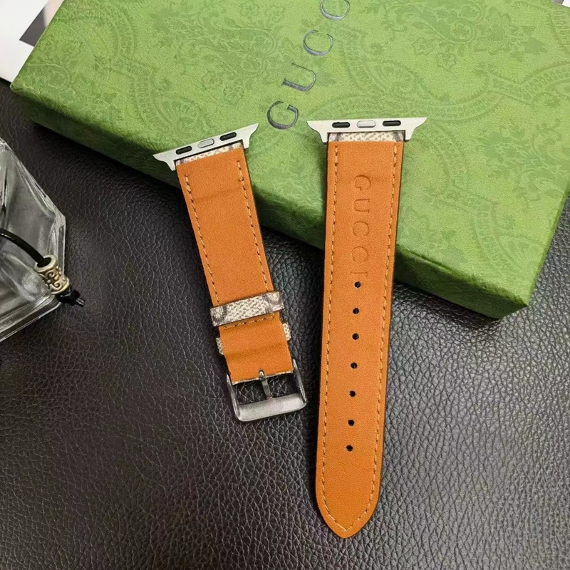 グッチgucciアップルウォッチ8バンドお洒落3dモノグラム革apple Watch8/se2/ultraブランド ベルト男女