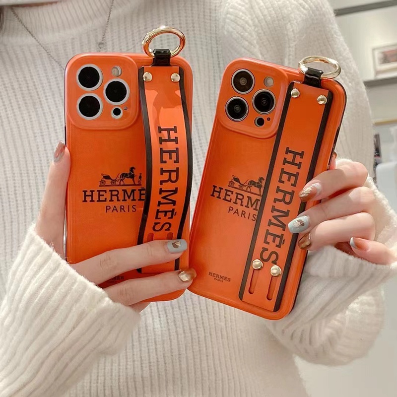 エルメスiphone14 pro max/14plusケースhermesブランド可愛いバンド馬車リング モノグラム スタンド機能 ジャケット アイフォン14