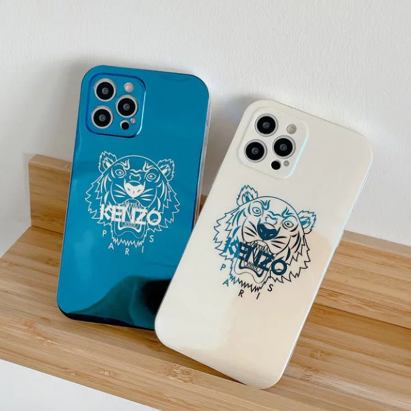 KENZO ケンゾー iphone 13 pro/13 miniケース ブランド ジャケット型 虎頭柄 きらきら 男女